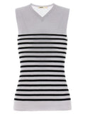Women's Bicolor Wool Sleeveles T-Shirt