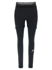 Men's Black Polyester Leggings Clothing