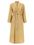 Women's Beige Fluorofiber Coat Clothing
