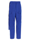 Women's Blue Lyocell Cargo Pants