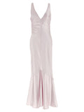 Women's Multicolor Polyester Long Dress