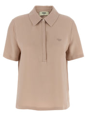 Women's Multicolor Silk Polo Shirt