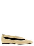 Women's Beige Lamb Leather Ballet Flats