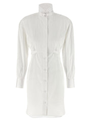 Women's White Cotton Midi Dress