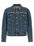 Men's Blue Polyamide Denim Jacket Clothing