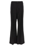 Men's Black Virgin Wool Casual Pants