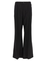 Men's Black Virgin Wool Casual Pants