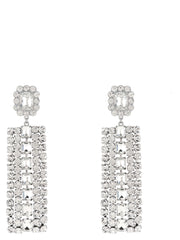 Women's Silver Cotton Earrings