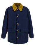 Men's Blue Cotton Parka Clothing