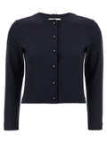 Women's Blue Viscose Cardigan Clothing