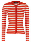 Women's Orange Viscose Cardigan Clothing