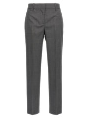 Women's Gray Virgin Wool Dress Pants