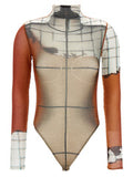 Women's Multicolor Polyamide Bodysuit Clothing