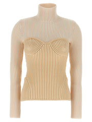 Women's Beige Merino Wool Cardigan Clothing