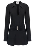 Women's Black Marabou Short Dress