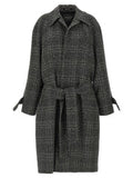 Women's Black Wool Coat Clothing