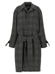 Women's Black Wool Coat Clothing