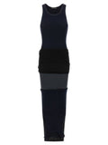 Women's Black Cotton Long Dress