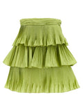 Women's Bicolor Silk Long Skirt