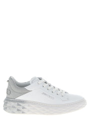 Women's Silver Leather Chunky Sneakers