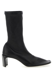 Women's Black Lamb Leather Ankle Boots
