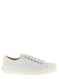 Men's White Cotton Low Top Sneakers