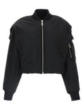Women's Black Polyethylene Bomber Clothing