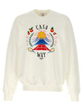 Men's White Cotton Sweatshirt Clothing