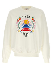 Men's White Cotton Sweatshirt Clothing