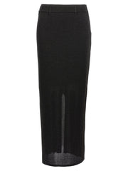 Women's Black Polyester Mini Skirt