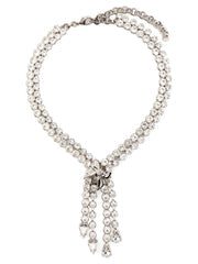 Women's Silver Glass Necklace