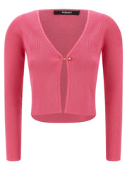 Women's Fuchsia Viscose Cardigan Clothing