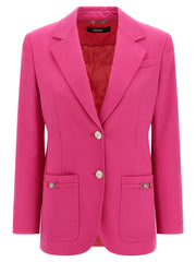 Women's Fuchsia Virgin Wool Blazer Clothing