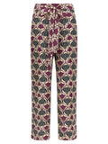 Women's Purple Silk Casual Pants