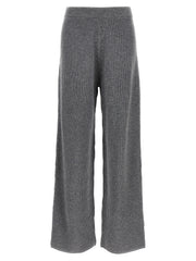 Women's Gray Wool Casual Pants