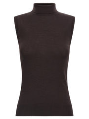 Women's Brown Virgin Wool Cardigan Clothing