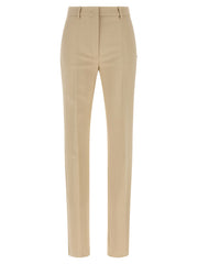 Women's Beige Viscose Dress Pants