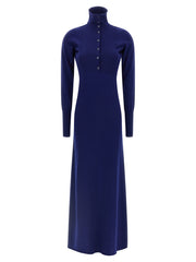 Women's Blue Cashmere Long Dress