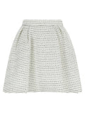 Women's White Polyamide Long Skirt