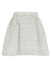 Women's White Polyamide Long Skirt