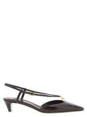 Women's Lamb Leather Slingback Heel Brown