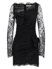 Women's Black Organic Cotton Short Dress
