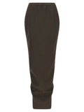 Women's Gray Wool Mini Skirt