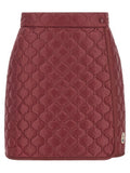 Women's Bordeaux Polyamide Long Skirt