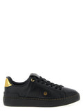 Women's Black Lamb Leather Low Top Sneakers