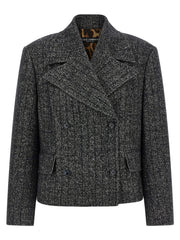 Women's Bicolor Elastane Blazer Clothing