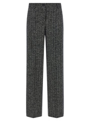 Women's Bicolor Virgin Wool Casual Pants