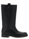 Women's Black Calfskin Over The Knee Shoe
