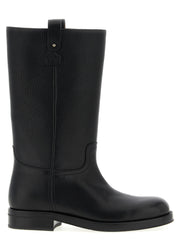 Women's Black Calfskin Over The Knee Shoe