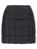 Women's Black Nylon Long Skirt